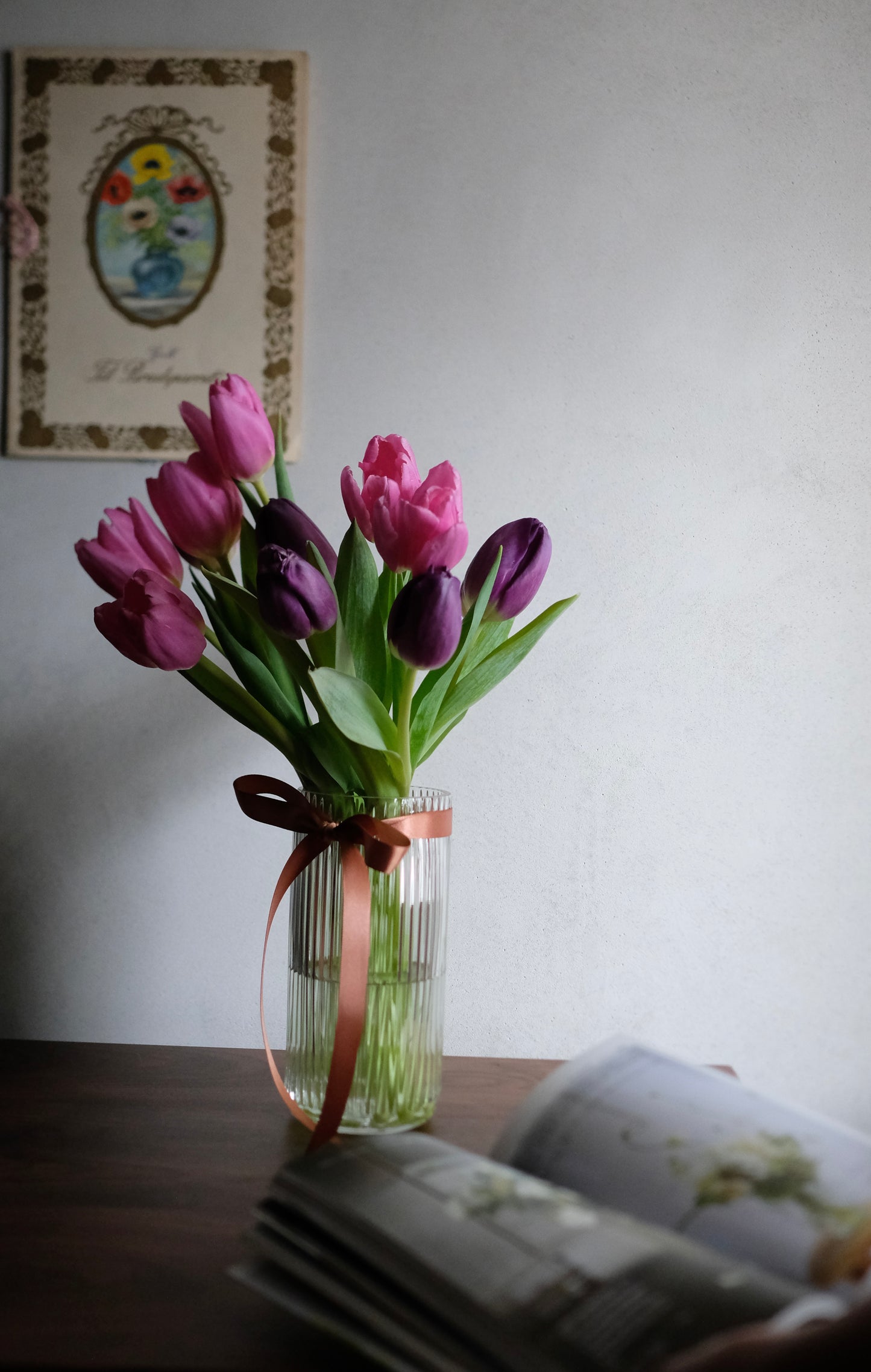 Cylinder Ribbed Vase