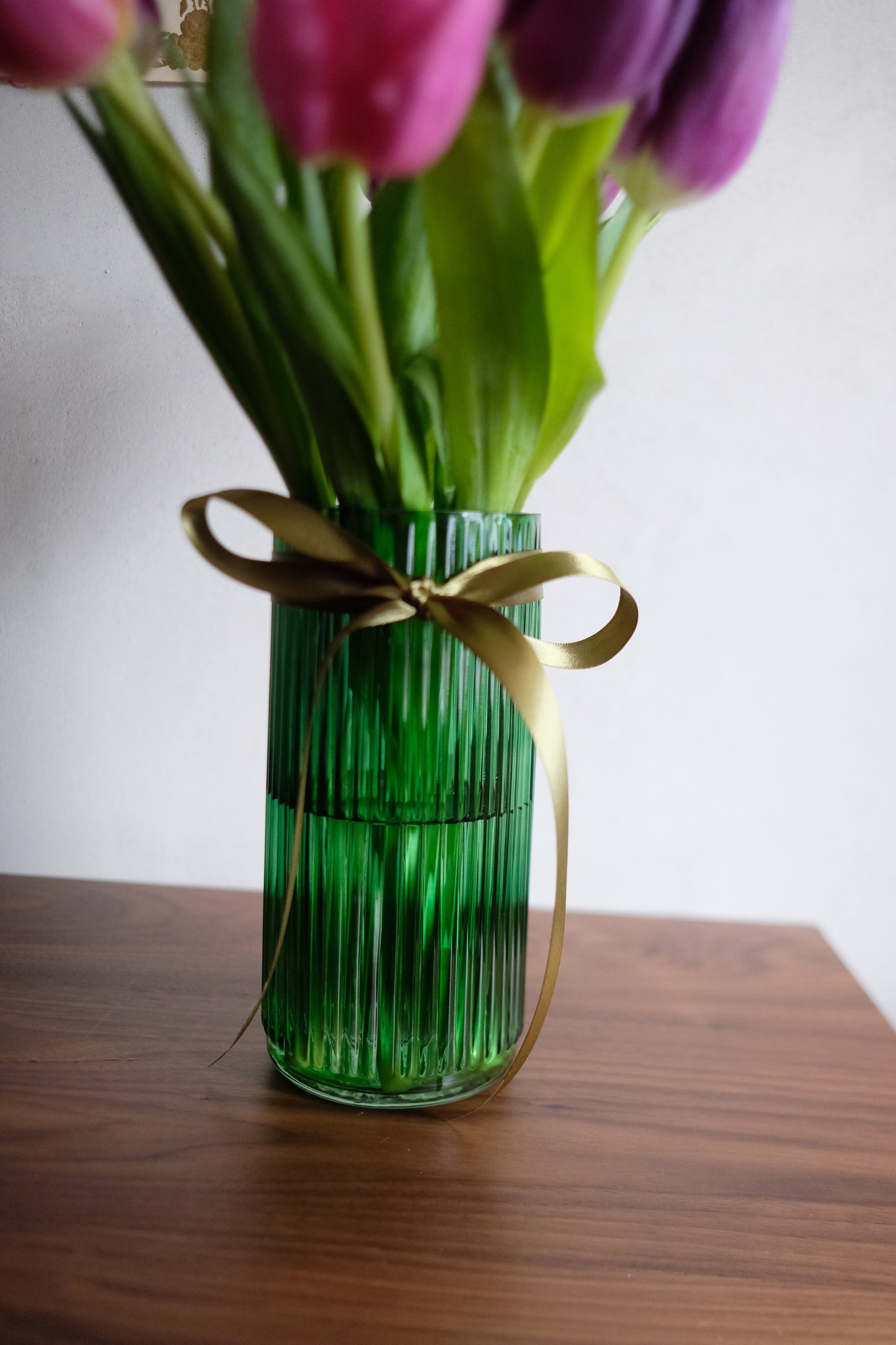 Cylinder Ribbed Vase