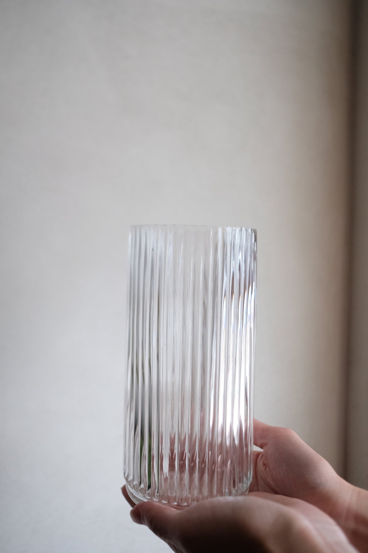 Cylinder Ribbed Vase